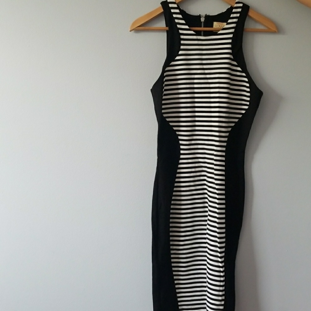 Ronny Kobo Black and white dress